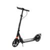 Foldable Kick Scooter with Foot Pedal - Height-Adjustable for Teens & Adults, Commuter Adult Scooters with Hand Brake & Disc Brakes, Shock Absorption, 200MM PU Wheels - Supports 100KG（YS-CT888-Black）