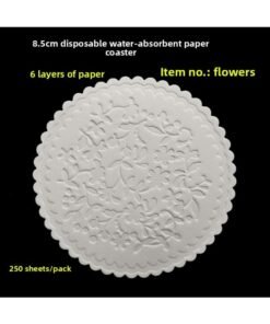 In Stock 7-10cm Hotel Supplies Disposable Absorbent Paper Coasters Pure White Round Embossed Ashtray Paper Pad