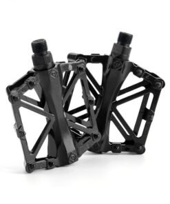 GROIC Mountain Road Bicycle Flat Bike Pedals 9/16 for MTB with 16 Anti-Skid Pins -Universal Lightweight Aluminum Alloy Platform Pedal-2 Packs
