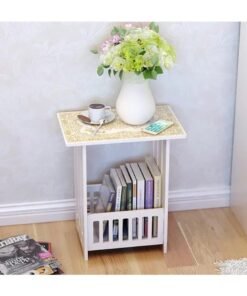 Alternative view of TPGP Mini PVC Square Coffee Tea Table Living Room Bedroom Modern Storage Shelf Bedside White Table PVC Foam Board Table