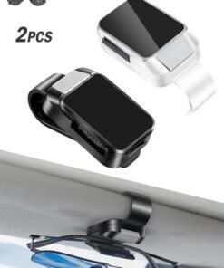 Sweet Life 2Pcs Sunglass Holder for Car - Visor Sunglasses Car Holder, Glasses Clip for Car Sun Visor, Car Eyeglass Holder for Secure & Scratch-Free Storage (Black& White)