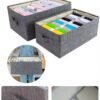 DUNISO 3 Pcs Wardrobe Clothes Organizer,Multifunctional Foldable Storage Box, with Sturdy Handles, Washable，Moisture and Mold Prevention,for Storing Shirts, T Shirts, Socks, Underwear, Documents