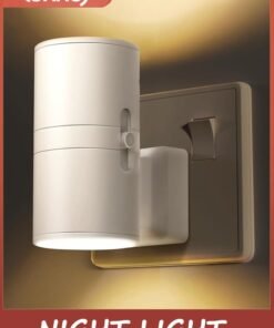 LENND LED Night Light Plug in, Night Lights Plug into Wall, Light Sensor, 0-100LM, Soft White 3000K, Dimmable Night Light, Modern Nightlight for Hallway Bedroom Stairway, 1 Pack