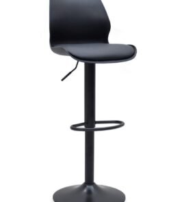 SULSHA Modern Height Adjustable Chair , Bar Chair , Bar Stool Set Leather Padded Stool Black/Silver1