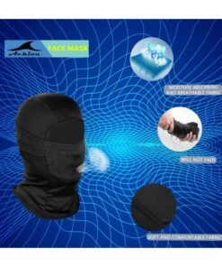 Chabeia Balaclava Face Mask – Lightweight UV Protection for Skiing, Motorcycle Riding, Cycling & Running, Multi-Use Sports Mask (Black) - Image 4