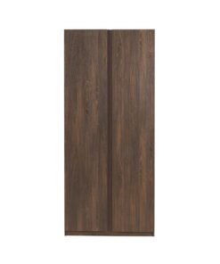 Infinity 2 Door Wardrobe With Hanger And Shelves | Modular Wardrobe | Modern Design Storage For Bedroom L100xW59xH230cm - D.Walnut
