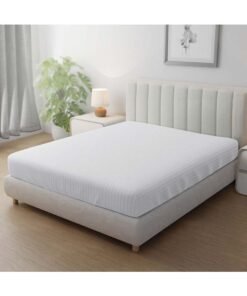 Hotel Linen Klub Stripe Microfiber White Fitted Sheet Queen 150x200 cm
