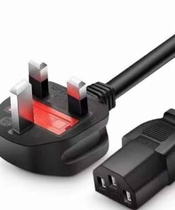 JSBazar Computer Printer and LCD Monitor and TV UK 3 pin power plug High Quality Power Cable  with Protection Fuse 1.5m