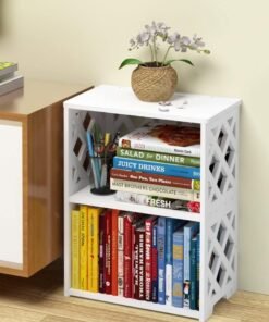 TPGP Small Bookshelf, 3-Tier White Bookcase for Kids & Adults | 2-Shelf Open Storage Organizer for Bedroom, Living Room & Office | Ideal Small Bookshelf & Bookcase for Small Space - Image 3