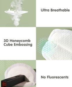 WAI Pack Of 100 Disposable Nursing Nipple Pads, Breast Pads for Breastfeeding