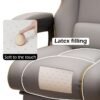 ROCKCAMEL Gaming Chair/Computer Chair/Office Chair With Retractable Footrest, High-Resilience Latex Lining,PU Leather, Ergonomic Design With Lumbar And Neck Support, Height And Backrest Adjustment, Steel Silent Caster Base, Suitable For home Or Office