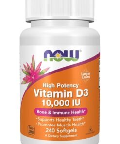 Now Foods Vitamin D-3 High Potency  250 mcg (10,000 IU) 240 Softgels