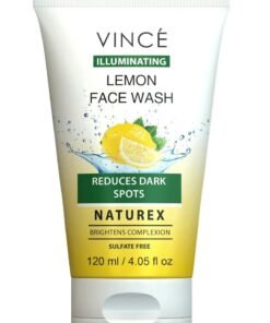 VINCE Lemon Face Wash – Reduces Dark Spots, Sunspots, & Controls Oil – Deeply Cleanses, Moisturizes, and Brightens Complexion – Reveals Fresh, Smooth, and Supple Skin – 120ml