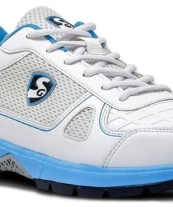 SG SCORER 6.0 Cricket Shoe (Color: White, Aqua & Black, Size: UK10/ US11/ EU44) | For Mens & Boys | Material: Mesh & PU | Breathable Mesh | Outsole Rubber for Flexible Grip