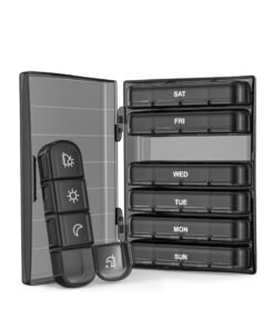 Weekly Pill Organizer 4 Times a Day, Large Pill Box 7 Day Medicine Organizer Pill Case,Light-Proof Daily Pill Box,Portable Travel Pill Case for Medication, Vitamins, Fish Oils,Supplements