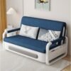 Pull-Out Foldable Sofa Bed with Storage Space Double-Seat Multi-Functional Sofa, Modern Style Living Room and Bedroom Comfortable Sofa Bed Chair