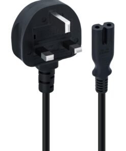 GUDOO 3M UK Power Cable (IEC320C7 to BS 1363) C7 Figure 8 Power Lead, PS4 Power Cable, Kettle Lead/Power Cord compatible with Samsung LG Philips Toshiba TV/Printer/PS4/PS3/PS5