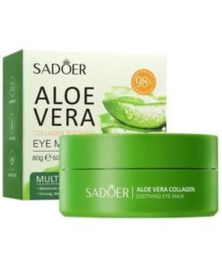 SADOER Aloe Vera Eye Masks - 60 PCS Under Eye Patches for Puffy Eyes and Dark Circles Treatments - Hydrating Eye Mask Skincare, Eye Gel Pads for Eye, Reduce Wrinkles and Fine Lines, Improve and Firm Eye Skin