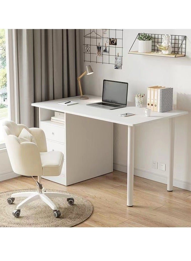 C&C Home Modern Design Computer Desk Simple Rectangular Writing Study Table with Storage Drawers Workstation Table for Bedroom Home Office 120x48x73 cm - Image 4
