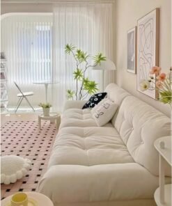 80" Chenille Cloud Deep Seat Sofas for Living Room, Modern Sofa Couch for Small Spaces, Cozy Comfy Loveseat with Solid Wood Frame - Image 4