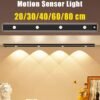 MITOYO Motion Sensor Light - Aluminum Alloy LED Light - Cordless Under Cabinet Light - White, Warm, Natural Light - Human Body Sensor - Magnetic Installation - Rechargeable Night Light for Kitchen, Staircase, Bedroom, Drawer