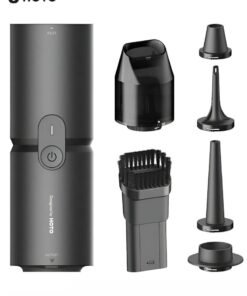 HOTO Handheld Cordless Vacuum Cleaner | 4-in-1 Air Duster & Blower – 15000Pa Powerful Suction | USB-C Rechargeable | High-Speed 500L/min Airflow  Compact & Lightweight, for Desk, Computer, Keyboard Cleaning, Inflating & Vacuum Sealing – Black