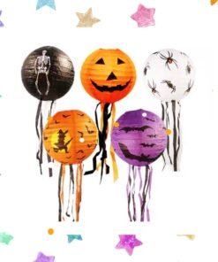 Halloween pumpkin lantern paper lantern shopping mall hotel decoration supplies ghost festival props lantern layout factory direct sales
