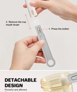 URbazaar 6 In 1 Baby Bottle Cleaner Kit With Silicone Brush, Nipple Brush, Straw Brush, Drying Rack - Image 3