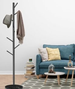 CityRiya-Long Coat Rack Freestanding Clothes Stand Garment Rack Clothes Rack Metal Coat Racks Hanger Stand Clothes Rail Stand Clothes Hanger Organizer with Marble Base for Hanging Clothes, Hats, Bags