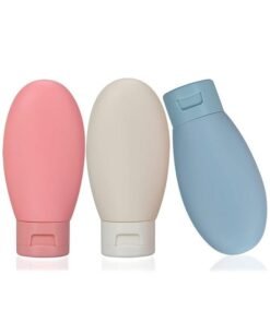 SOKT Travel Bottles for Toiletries 60ml Refillable Toiletries Travel Bottle with Lid Leak Proof Empty Small Squeeze Bottles Kit for Toiletries Shampoo Lotion (SIMPLE, 3)