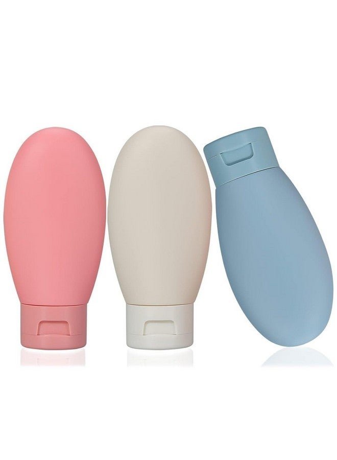 SOKT Travel Bottles for Toiletries 60ml Refillable Toiletries Travel Bottle with Lid Leak Proof Empty Small Squeeze Bottles Kit for Toiletries Shampoo Lotion (SIMPLE, 3)