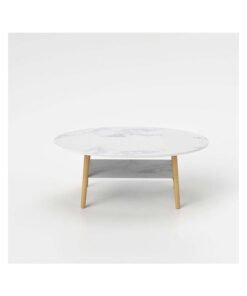 DANUBE HOME Freya Coffee Table Multifunctional Living Room Desk Space Saving Center Table Modern Design Furniture For Home Living Room L 100 x W 50 x H 42 cm White - Image 3