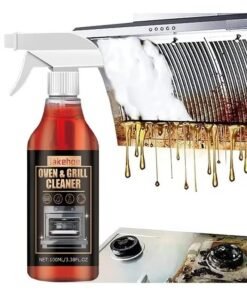 Jakehoe Oven And Grill Cleaner Spray, Cleans and Degreases BBQ Cooking Grates And Racks, Glass, Ceramic Cooktops, Pellet And Electric Smokers, Heavy Duty Degreaser For Stubborn Grease, Burnt-On Food And Carbon Buildup, 100ML