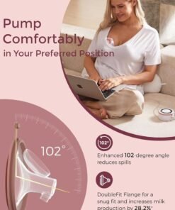 Momcozy Breast Pump V1 Pro Hospital-Grade, Upgraded Electric Pump with 3 Fine-Tuned Rhythms, Hands-Free & Portable Wearable Pump, 3 Modes 15 Levels - Image 4