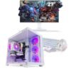 Game Sekret Pro Gaming PC Bundle - Intel Core i5-14400F | GPU Option: GeForce RTX 3060/5050/5060/5060Ti | 16GB DDR5 RAM-1TB NVMe SSD | Air Cooler-H610 MB-650W 80+ PSU | 27" FHD Monitor-Keyboard-Mouse-Mousepad-Headset | WiFi-Bluetooth-Windows 11 Pro | Game Sekret Desktop Computer Combo | 1 Year Warranty white