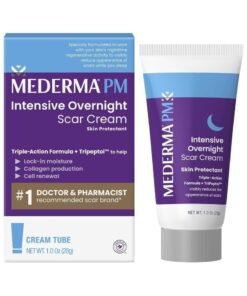 Mederma PM Intensive Overnight Scar Cream Advanced Scar Treatment that Works with Skin's Nighttime Regenerative Activity 1.0 oz 28g, White, 1 Ounce (Pack of 1)