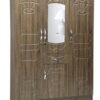 SULSHA 3 Door Wooden Wardrobe Cabinet Cupboard Engineered Wood Perfect Modern Stylish Heavy Duty With Mirror