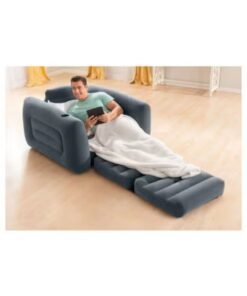 TIGER Foldable Inflatable Lazy Sofa Bed for One Person – Comfortable Blow-Up Recliner Lounge Chair for Indoor & Outdoor Use | Lightweight, Waterproof & Portable Air Sofa for Balcony, Garden, Beach, Camping & Home | Space-Saving Design for Relaxation Anywhere