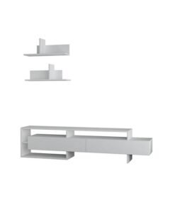 Alternative view of Mourah Home Gara Tv Unit Up To 60'' Inch Tvs With 2Shelf | 2Door And 2Tier Cabinet | Tv Cabinet | 180X29.8X42 Cm| White