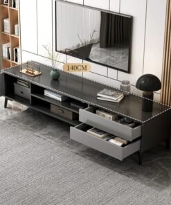 Kutis TV Cabinet Living Room Furniture TV Table Tv Stand With Drawers And Door Density board 140 x 30 x 40 cm.