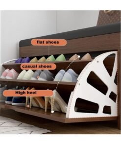 JOMILA Shoe Storage Bench with Hidden Shoe Rack Leather Entryway Shoe Bench Seat Shoe Organizer Shoe Cabinet Modern Entryway Decorative Furniture