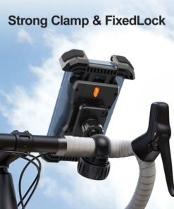 HouDeOS Phone Holder for Bike and Motorcycle Phone Mount Bicycle Cell Phone Mount Clamp for Handlebar - Image 3
