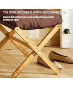XiuWoo Multifunctional  Foldable Wood Foot Stool, Ottoman Foot Rest, Under Desk Footrest with Removable Soft Foot Rest Pad for Home, Office - Image 3