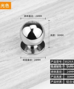 Nordic Modern Light Luxury Simple Round Solid Zinc Alloy Single Hole Drawer Japanese Style Wardrobe Door Cabinet Small Handle