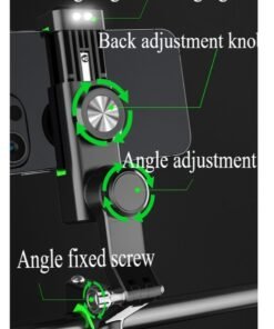 STL Bike Phone Holder Adjustable Anti-Shake & Stabilize 360° Rotation Motorcycle Phone Holder Bike Phone Holder with Light Flashlight Anti-Off Phone Holder - Image 4