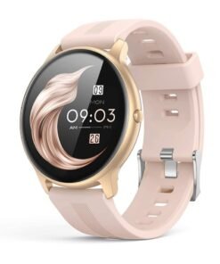 Smart Watch for Women Smartwatch for Android and iOS Phones IP68 Waterproof Activity Tracker with Full Touch Color Screen Heart Rate Monitor Pedometer Sleep Monitor Rose Gold LW11
