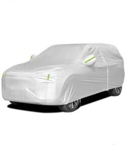 Motim Car Cover Waterproof All Weather for SUV Automobiles 530*200*175CM, Multi-Layers Thickened Full Cover Indoor Outdoor with Zipper Door, Sun UV Protection Dustproof Car Cover, Car Protection Cover for Van SUV Jeep YXL