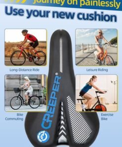 CREEPER Bicycle saddle silicone memory foam seat cushion universal for mountain roads Filled with high silicone internally Zero indentation for long distances - Image 5