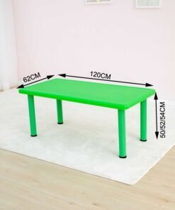JSAITOYS Plastic Rectangle Desk Table For Kids Home School Center Colorful Classroom Indoor/Outdoor