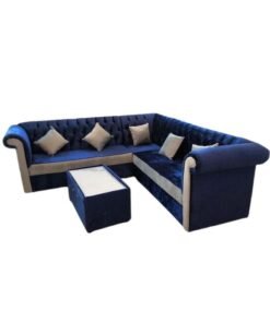 Maharat Al Bahar L-Shaped Mab Sofa Set 5-Seater  blue/navy 250x250x80